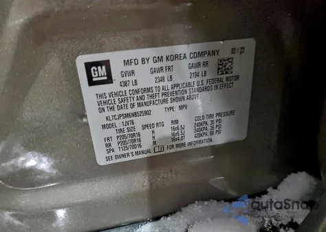 2022 Chevrolet Trax 1Lt from USA, damaged, VIN KL7CJPSM6NB525902